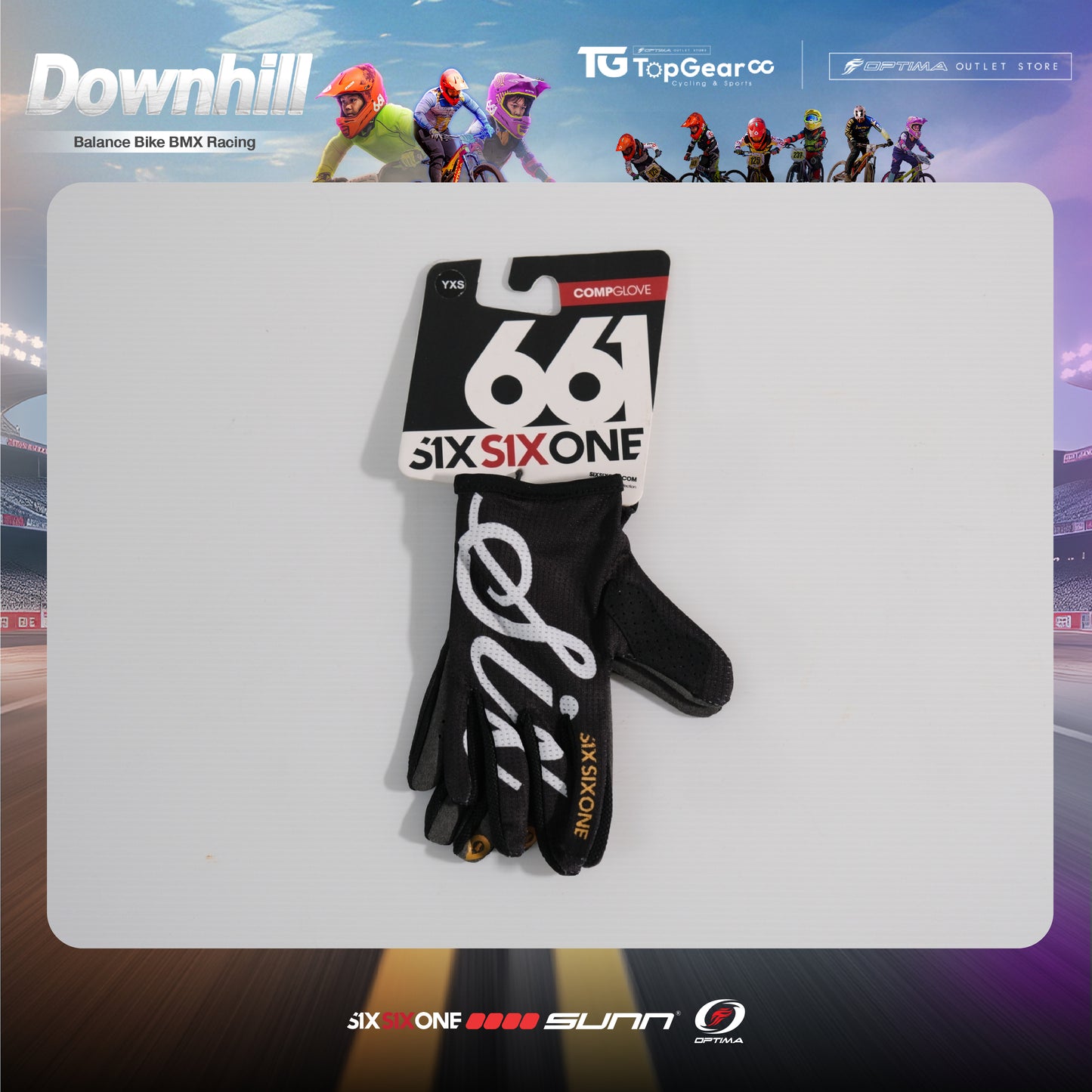 SIXSIXONE ถุงมือเต็มนิ้ว 661 BMX รุ่น YOUTH COMP