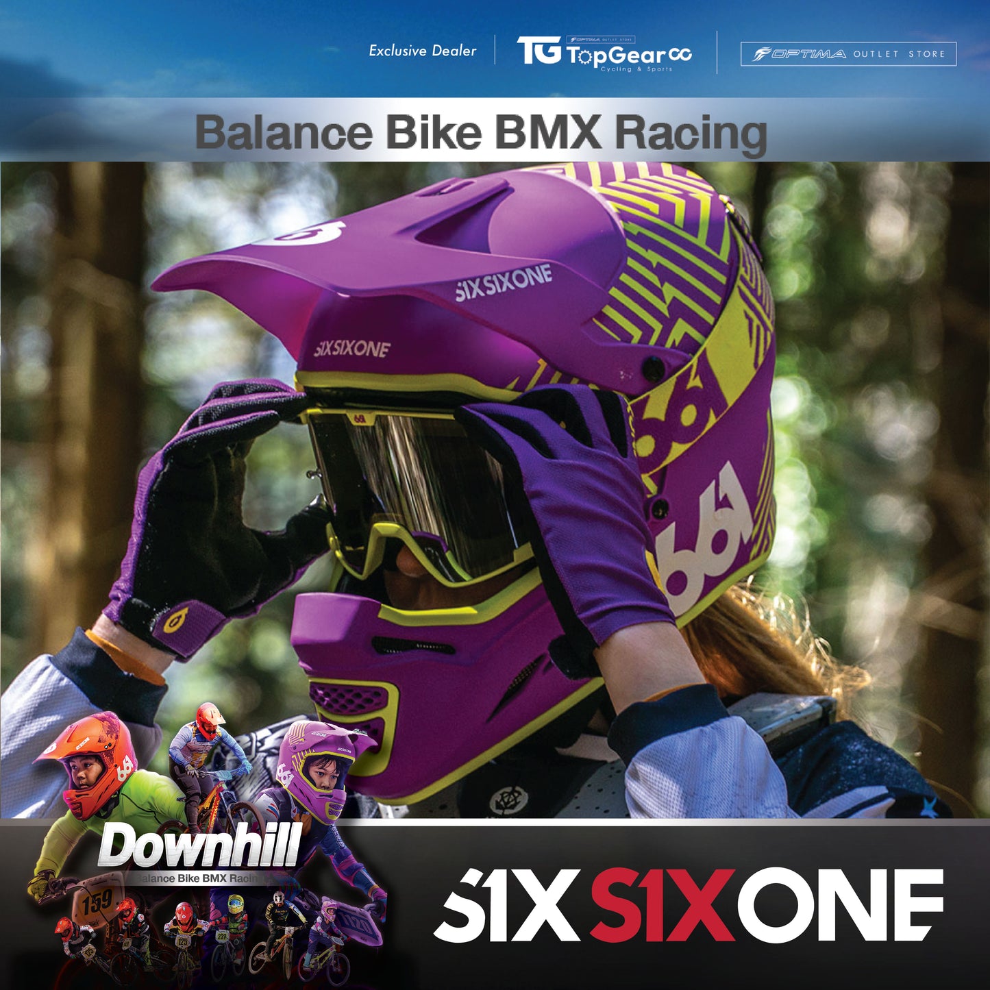 SIXSIXONE หมวกกันน็อคจักรยานเต็มใบ 661 รุ่น RESET HELMET - Full Face