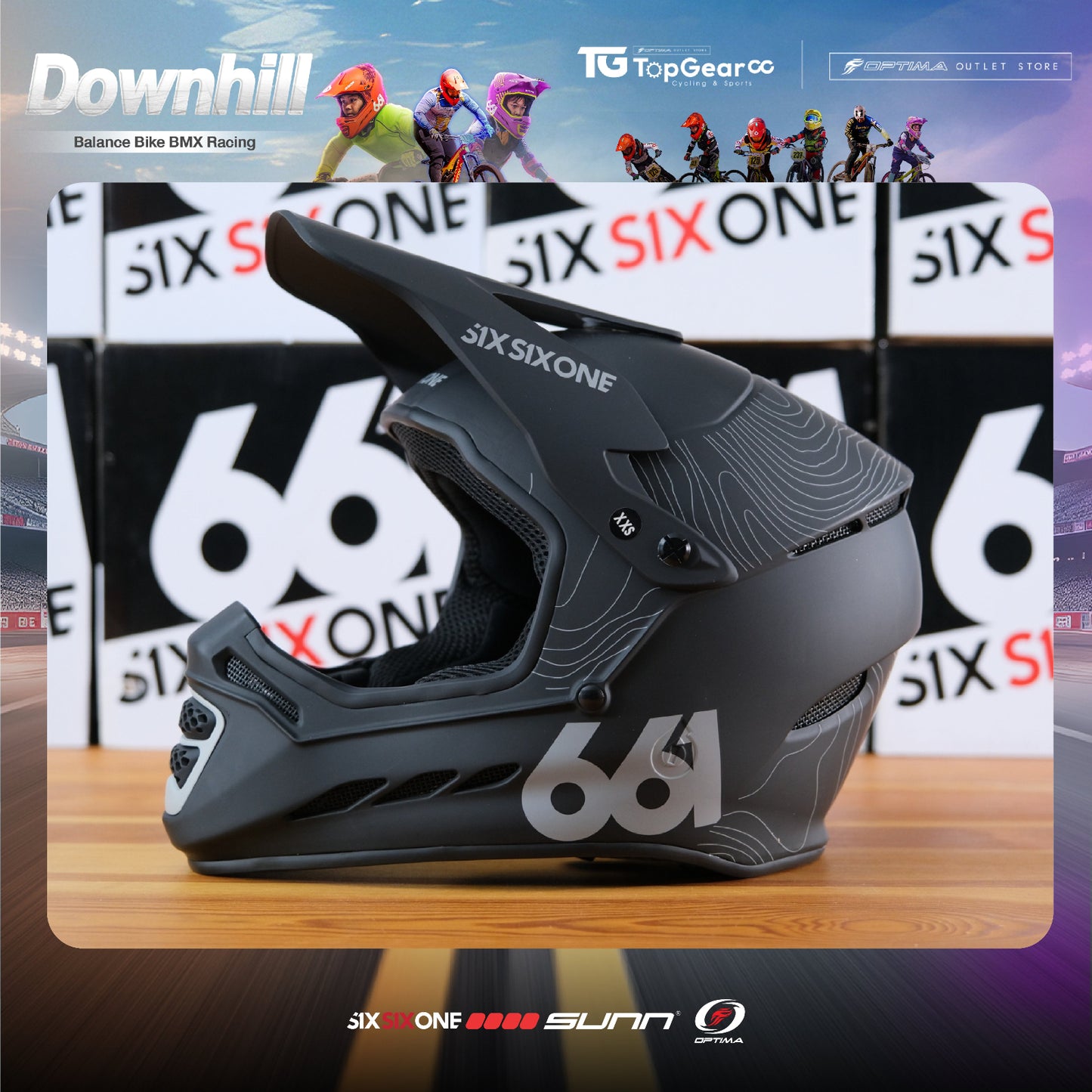 SIXSIXONE หมวกกันน็อคจักรยานเต็มใบ 661 รุ่น RESET HELMET - Full Face