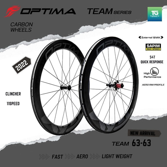 OPTIMA Wheelset ชุดล้อ 700c CARBON FIBER รุ่น TEAM