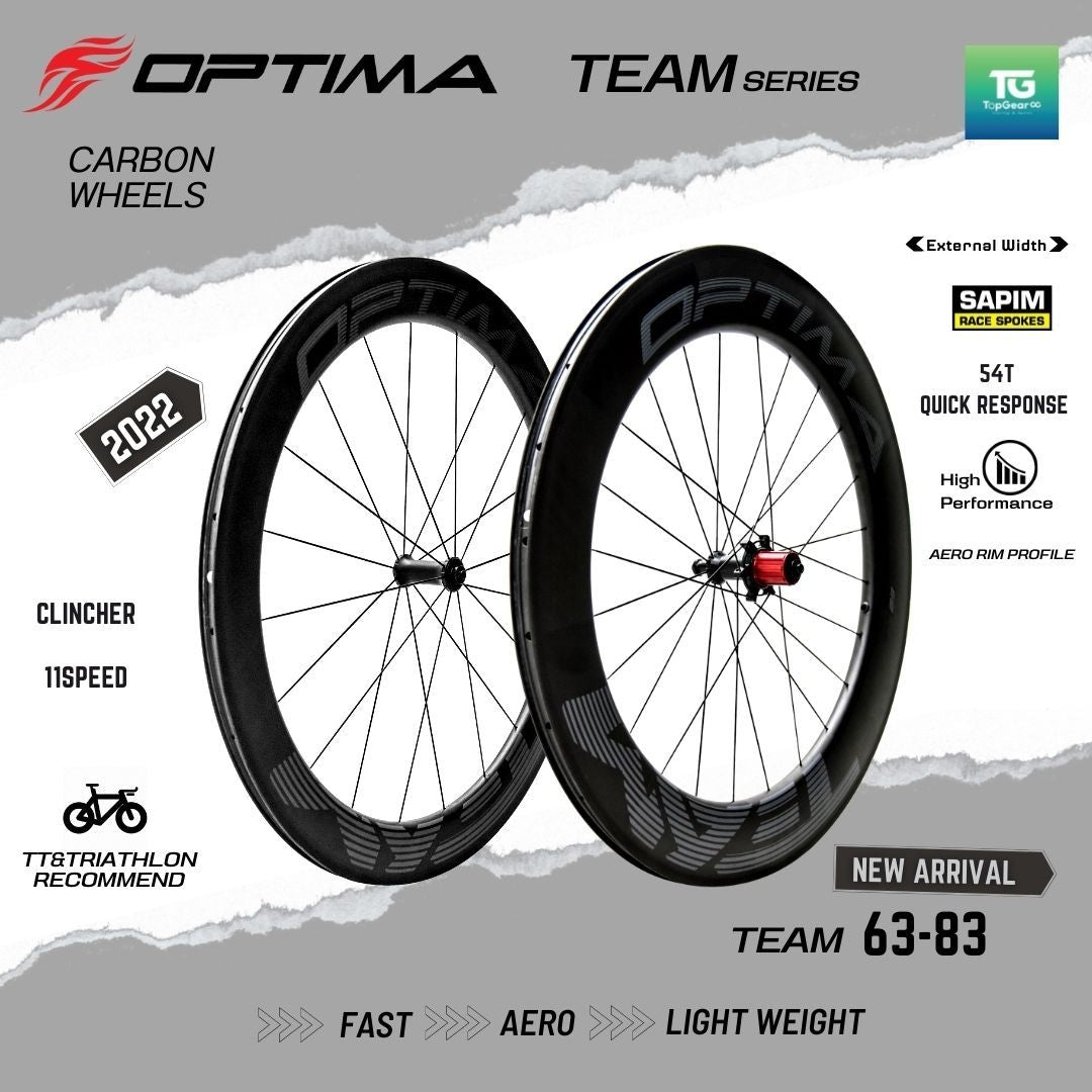 OPTIMA Wheelset ชุดล้อ 700c CARBON FIBER รุ่น TEAM
