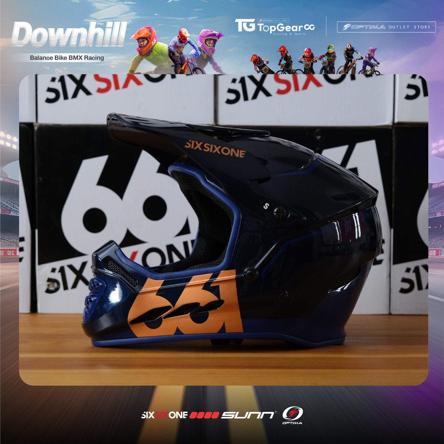 SIXSIXONE หมวกกันน็อคจักรยานเต็มใบ 661 รุ่น RESET HELMET - Full Face