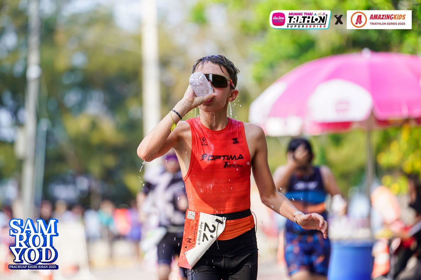OPTIMA ชุดไตรกีฬาเด็กแขนกุด Triathlon Team
