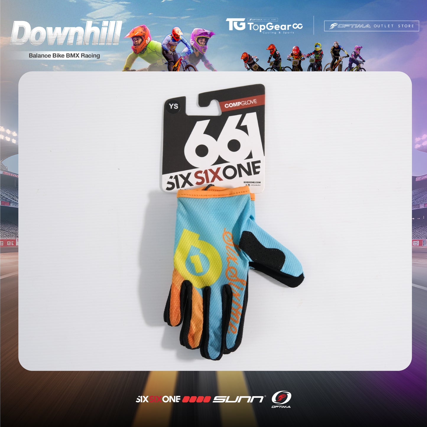 SIXSIXONE ถุงมือเต็มนิ้ว 661  BMX รุ่น YOUTH COMP