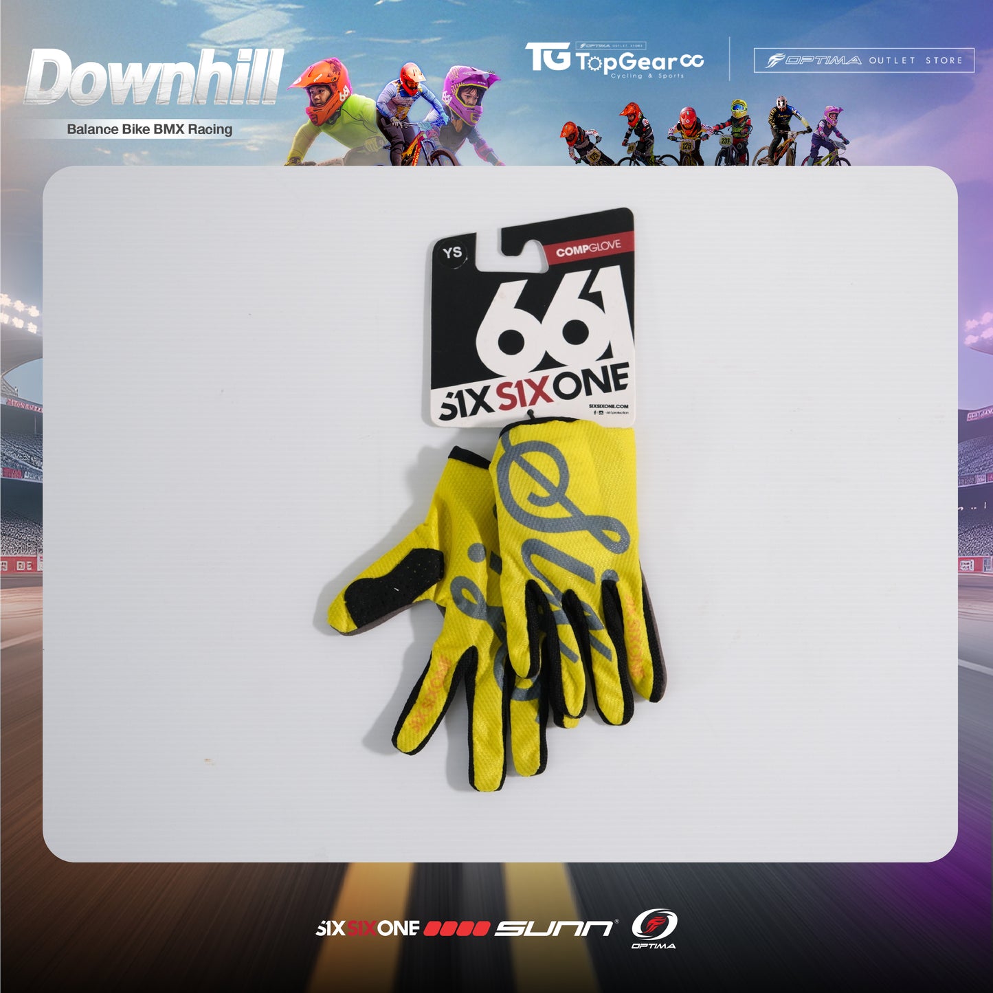 SIXSIXONE ถุงมือเต็มนิ้ว 661  BMX รุ่น YOUTH COMP