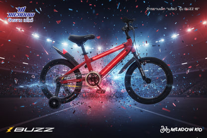 MEADOW จักรยานเด็ก ตัวถัวมีไฟ รุ่น BUZZ 16"
