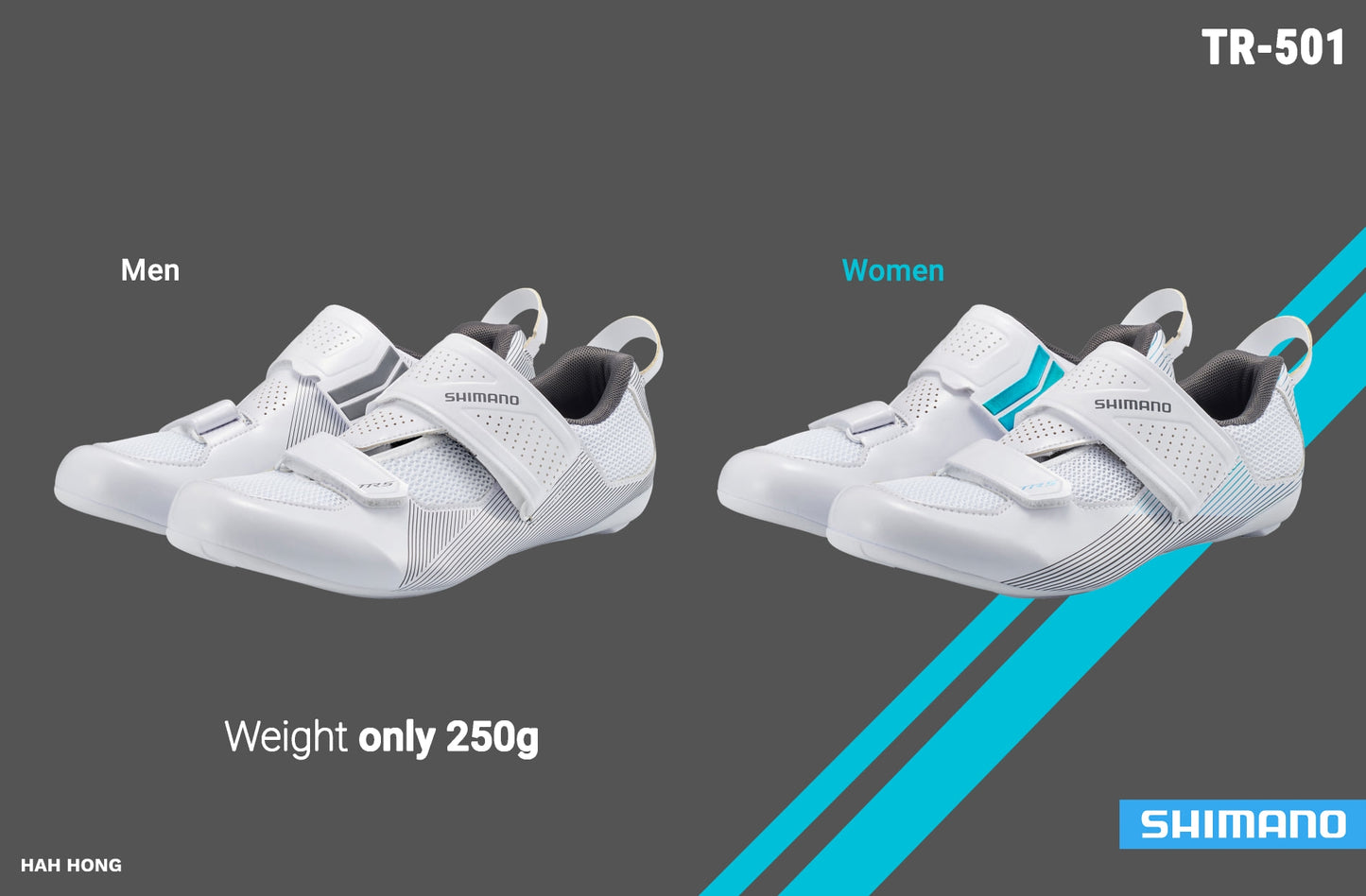 SHIMANO รองเท้า TRIATHLON, SHTR501 สีขาว